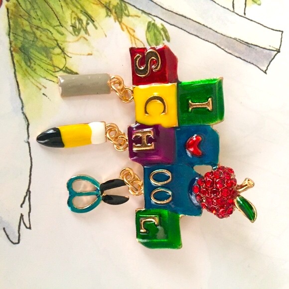🍏50% OFF/3+... I 💌 SCHOOL Brooch/Pendant - Picture 5 of 8